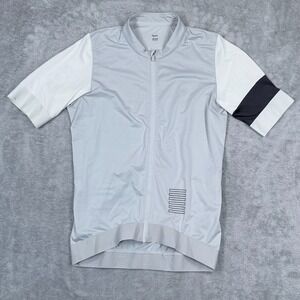 Rapha Pro Team Training Jersey Men Medium Gray Full Zip Short Sleeve Lightweight